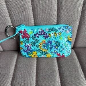 Vera Bradley Aqua Turquoise Ocean Floral Coin Wristlet